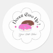 Inspirerend Funny Custom Donut Ronde Sticker (Voorkant)