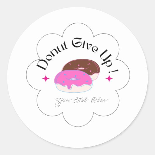 Inspirerend Funny Custom Donut Ronde Sticker (Voorkant)
