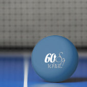 Inspirerend Funny White Typografie 60e Verjaardag Pingpongbal (Net)