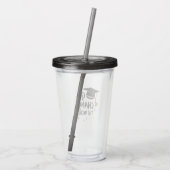 Inspirerend Ga de Wereld Veranderen Afstudeercitaa Acryl Drinkbeker (Achterkant)