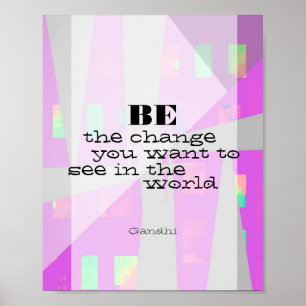 inspirerend Gandhi citaat abstract poster