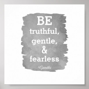 inspirerend Gandhi citaat poster is onbevreesd