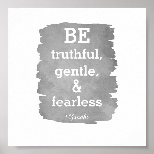 inspirerend Gandhi citaat poster is onbevreesd (Voorkant)