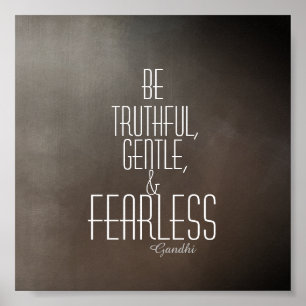 inspirerend Gandhi citeert poster grijs