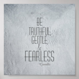 inspirerend Gandhi citeert poster grijs