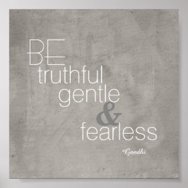 inspirerend Gandhi citeert poster grijs en wit