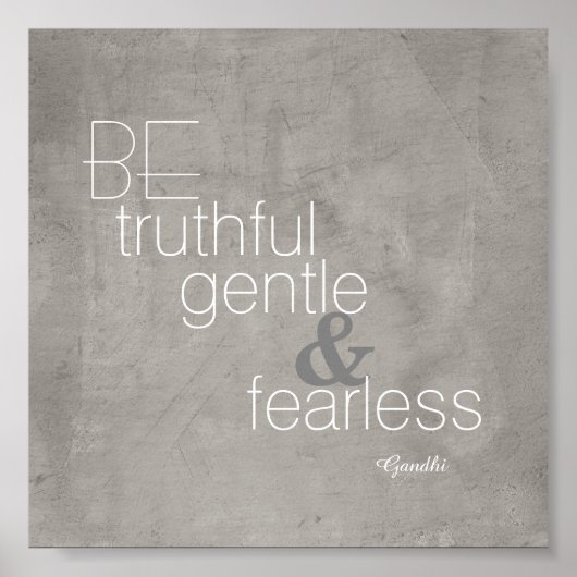 inspirerend Gandhi citeert poster grijs en wit (Voorkant)