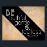 inspirerend Gandhi citeert poster moderne chic<br><div class="desc">inspirerend Gandhi citeert poster moderne, vette rode en zwarte krultekst met witte tekst voor hedendaagse decor thuis of in kantoor.</div>