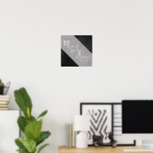 inspirerend Gandhi citeert poster moderne chic gri (Thuiskantoor)
