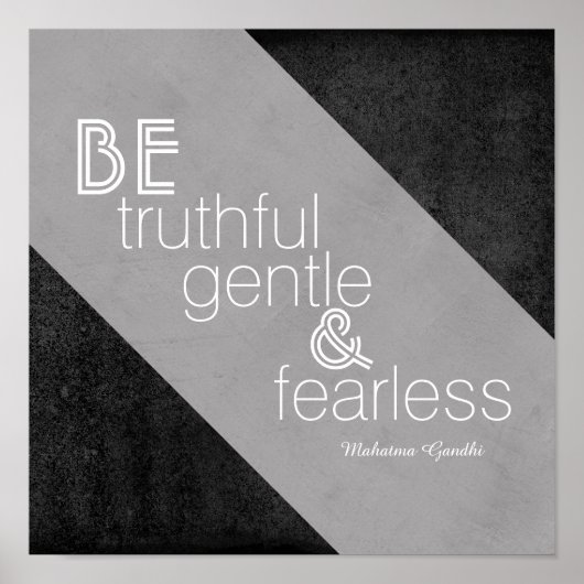 inspirerend Gandhi citeert poster moderne chic gri (Voorkant)
