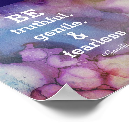 inspirerend Gandhi citeert poster waterverf (Hoek)