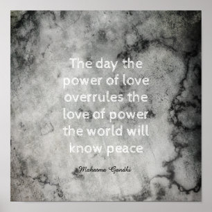 inspirerend Gandhi-poster voor vredesquote typogra Poster