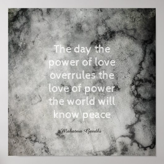 inspirerend Gandhi-poster voor vredesquote typogra Poster (Voorkant)