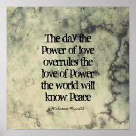inspirerend Gandhi-poster voor vredesquote typogra Poster