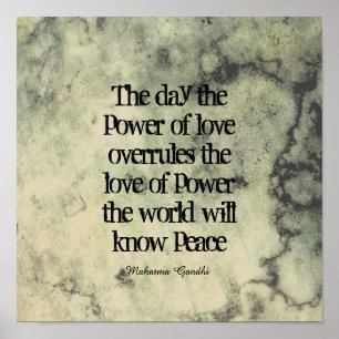inspirerend Gandhi-poster voor vredesquote typogra Poster