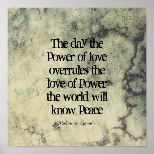 inspirerend Gandhi-poster voor vredesquote typogra Poster (Voorkant)