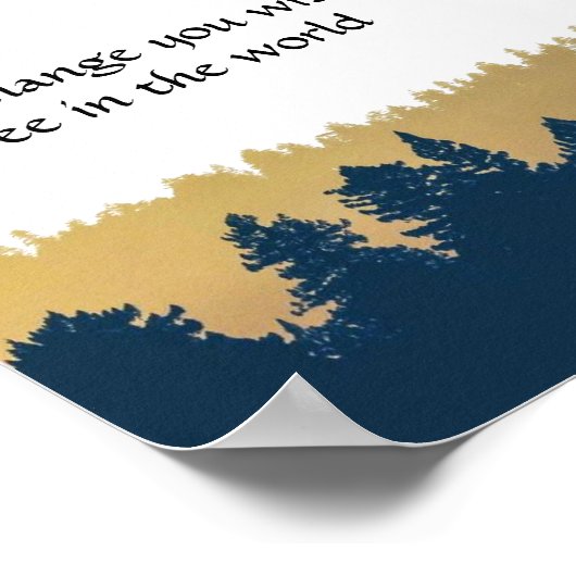 Inspirerend Gandhi Quote Poster Art Print (Hoek)