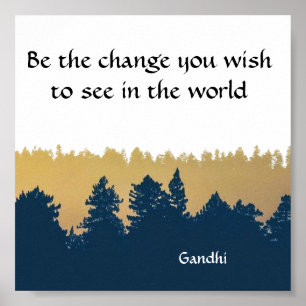 Inspirerend Gandhi Quote Poster Art Print