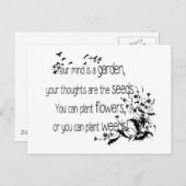 Inspirerend Gardening Quote Briefkaart (Voorkant / Achterkant)