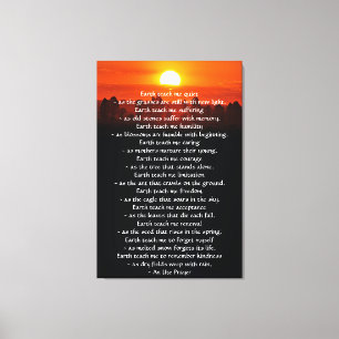 Inspirerend gebed, Aarde leert me Canvas Afdruk