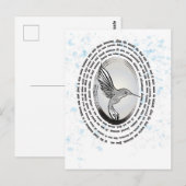 Inspirerend gebed kolibrie inkt waterverf briefkaart (Voorkant / Achterkant)