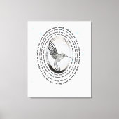 Inspirerend gebed kolibrie inkt waterverf canvas afdruk (Voorkant)