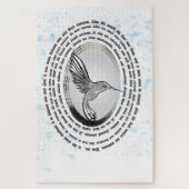 Inspirerend gebed kolibrie inkt waterverf legpuzzel (Verticaal)