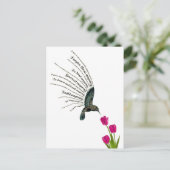 Inspirerend gebed kolibrie tulpen briefkaart (Staand voorkant)