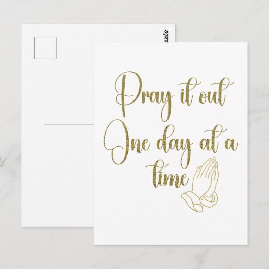 Inspirerend gebedsaanhalingbevestiging briefkaart (Voorkant / Achterkant)