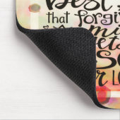 Inspirerend gebedscitaat kleurrijk muismat (Hoek)