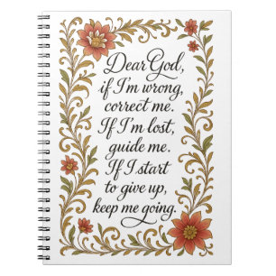 Inspirerend gebedskalligrafie Quote Art Notitieboek