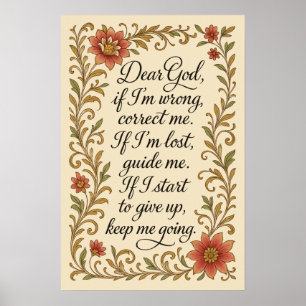 Inspirerend gebedskalligrafie Quote Art Poster