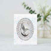 Inspirerend gebedskolibrie tekening briefkaart (Staand voorkant)