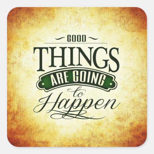 Inspirerend gebruikmakend CitaatBericht Typografie Vierkante Sticker (Voorkant)