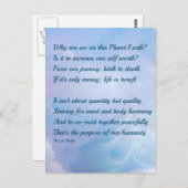 Inspirerend gedicht briefkaart (Voorkant / Achterkant)