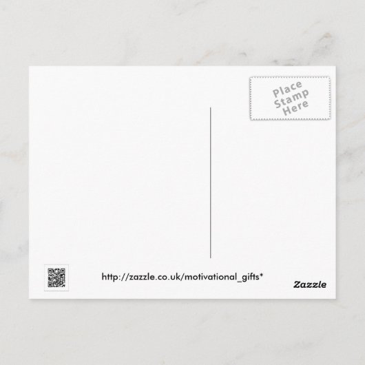 Inspirerend gedicht briefkaart (Achterkant)