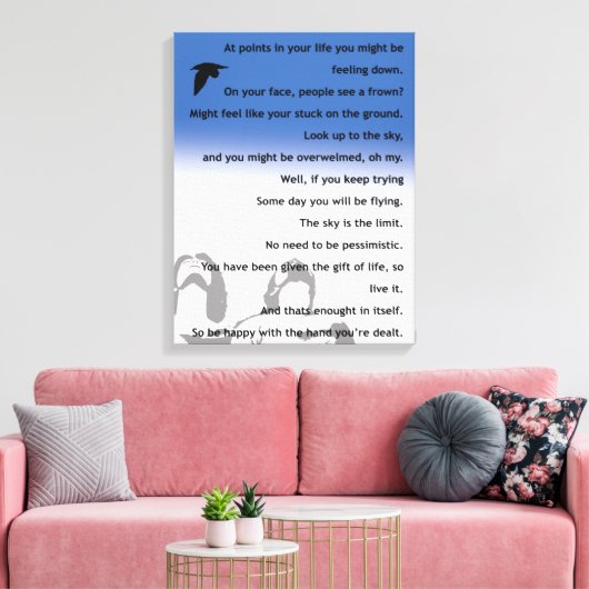 Inspirerend gedicht - Canvas (Insitu (Woonkamer))