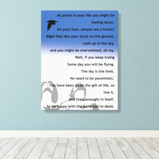 Inspirerend gedicht - Canvas Afdruk (Insitu (Houten vloer))