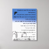 Inspirerend gedicht - Canvas Afdruk (Voorkant)