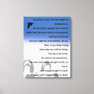 Inspirerend gedicht - Canvas Afdruk
