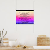 Inspirerend gedicht kunst: "Het antwoord is Jezus" Poster (Keuken)