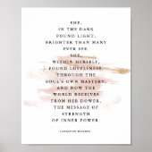 Inspirerend gedicht ze in de donkere Langston Hugh Poster (Voorkant)