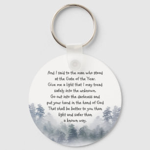 Inspirerend gedicht zet je hand in God Sleutelhanger