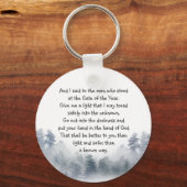 Inspirerend gedicht zet je hand in God Sleutelhanger (Voorkant)