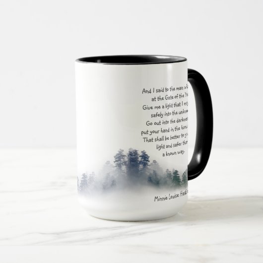 Inspirerend gedicht Zet je hand op Gods plein Mok (Voorkant rechts)