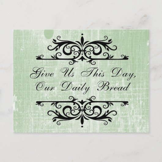 Inspirerend Geef ons deze dag ons dagelijks brood Briefkaart (Voorkant)