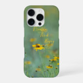 Inspirerend Geïsoleerde gele wilde bloemen Aangepa iPhone Hoesje (Achterkant)