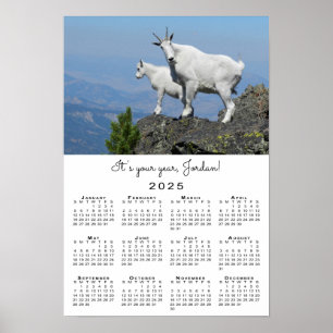 Inspirerend Geit Fotosjabloon 2025 Kalender Poster