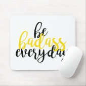 Inspirerend gele badass-mousepad muismat (Met muis)