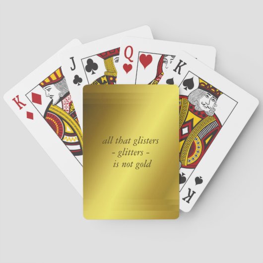 Inspirerend Gele Gouden Gradiënt Pokerkaarten (Achterkant)